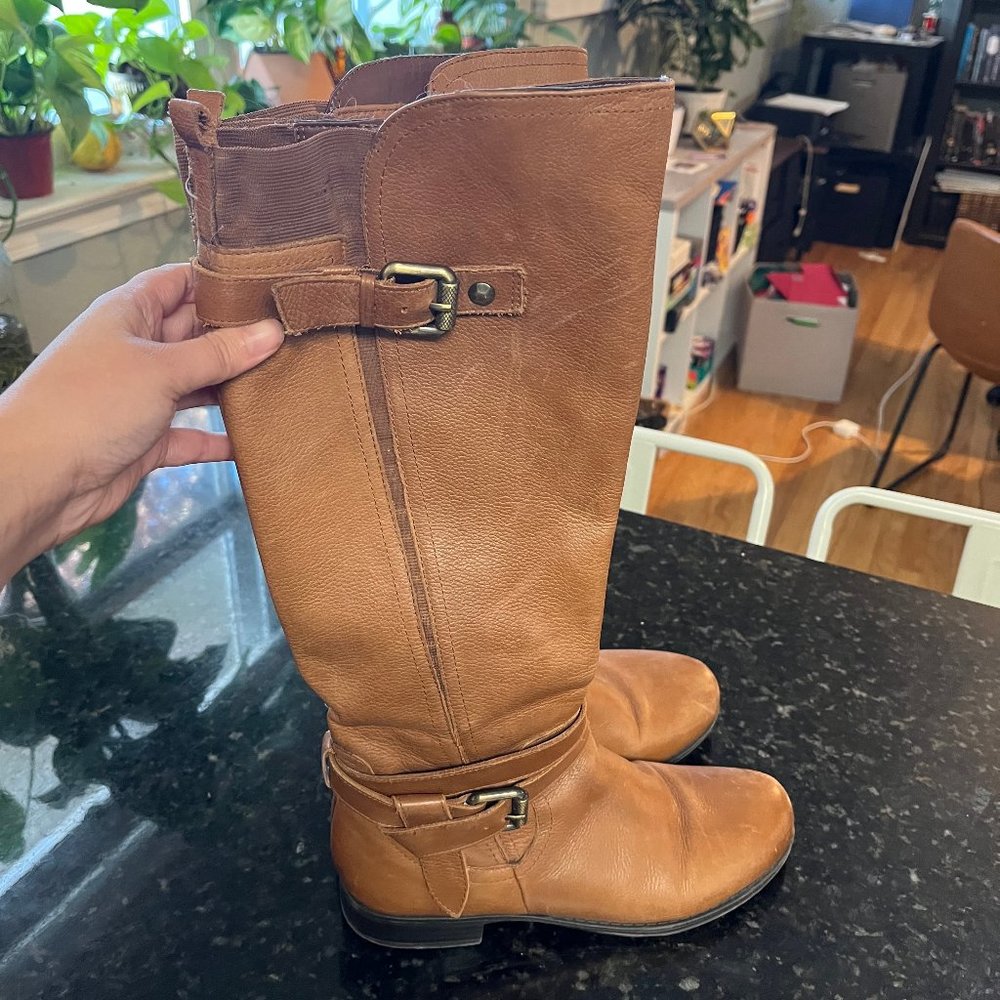 Naturalizer Leather Riding Boot Brown